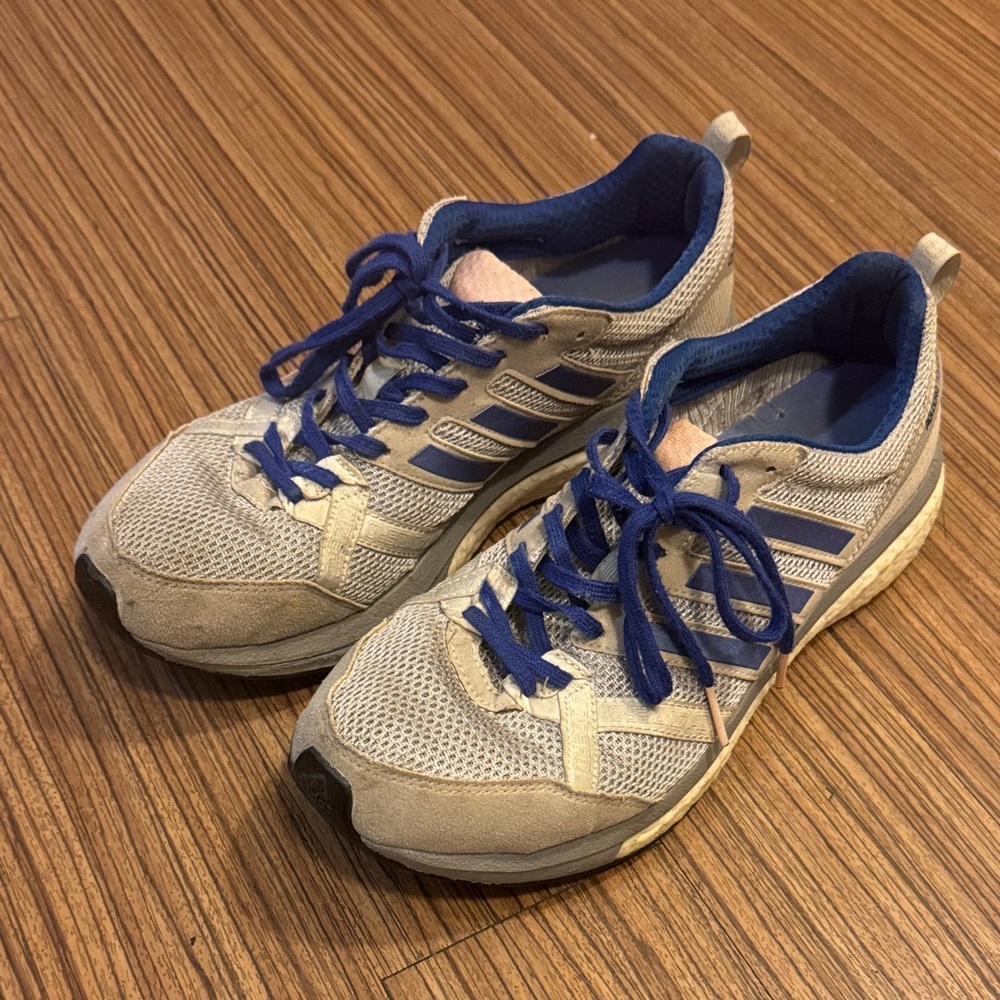 Adidas Gray and Navy Athletic Shoes